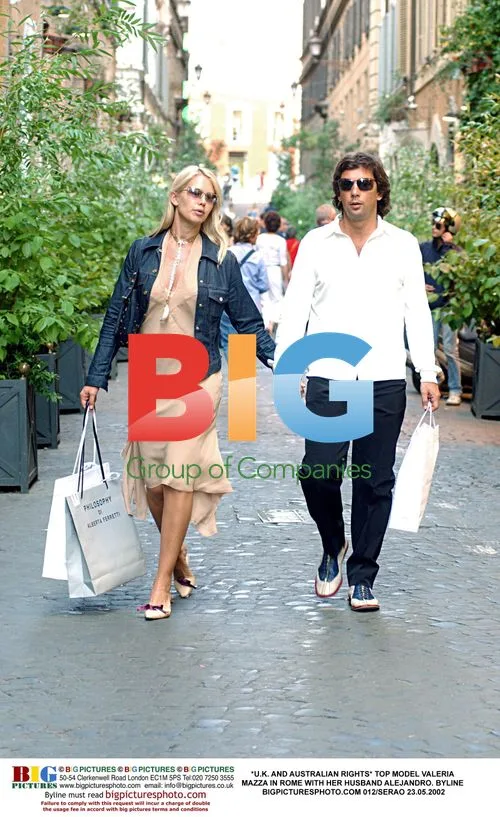 Valeria Mazza and Husband in Rome
