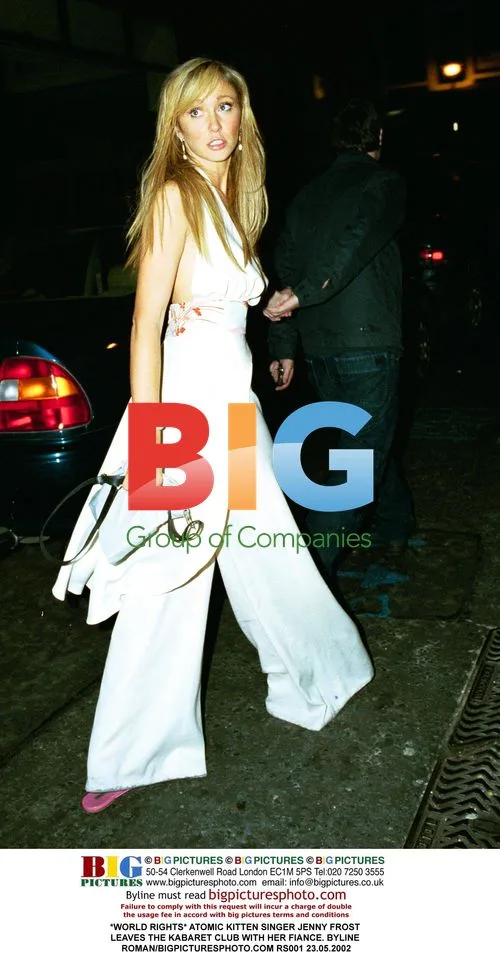 Jenny Frost Leaves Kabaret Club with Fiance