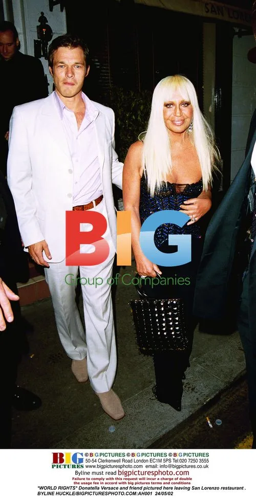 Donatella Versace leaving restaurant