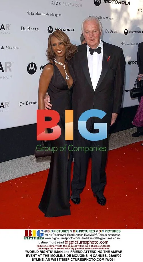 IMAN and Friend at amFAR Event in Cannes