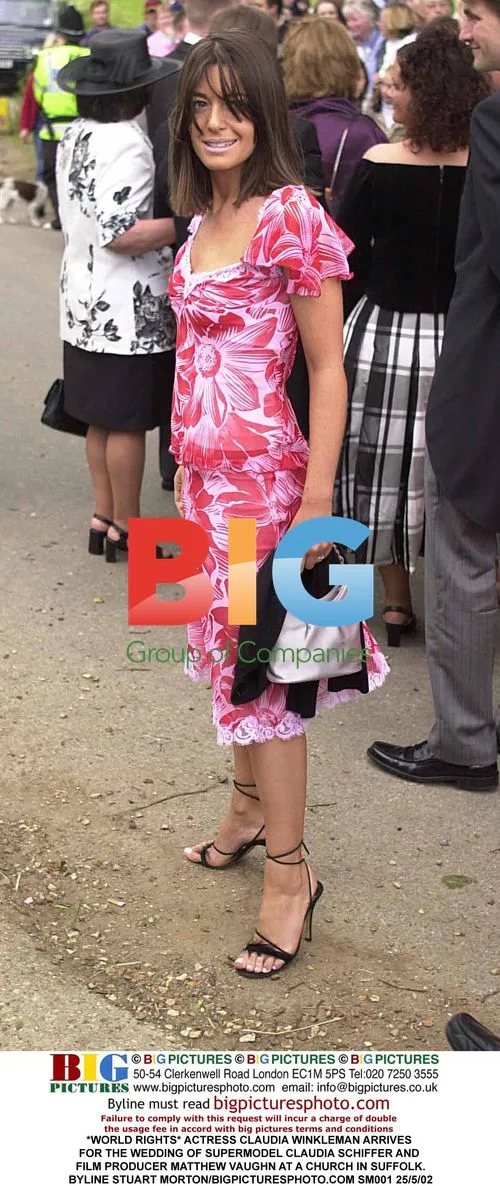 Claudia Winkleman Arrives at Schiffer-Vaughn Wedding