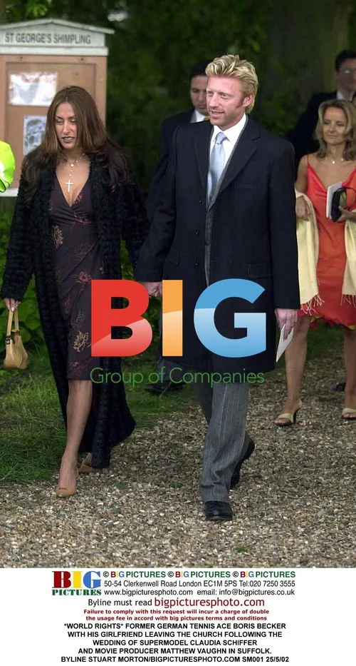 Boris Becker and Girlfriend at Claudia Schiffer's Wedding