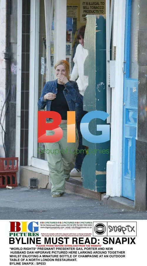 Pregnant Gail Porter and Husband Dan Larking Around