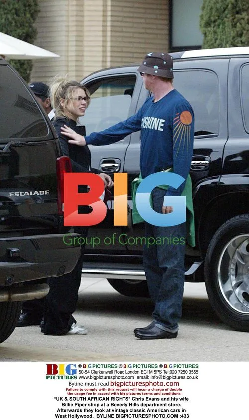 Chris Evans and Billie Piper shop in Beverly Hills