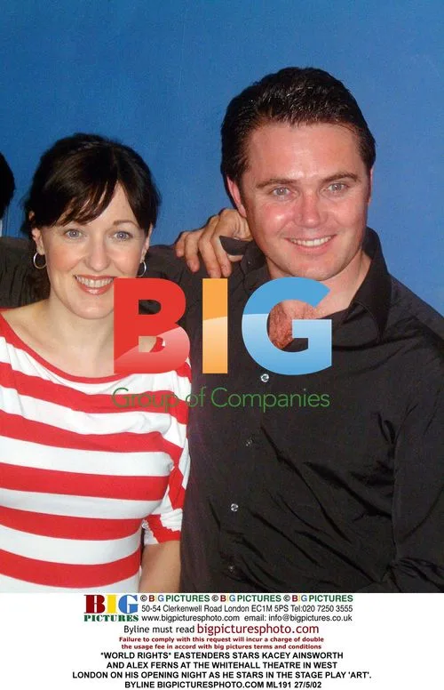 Kacey Ainsworth and Alex Ferns at 'Art' opening