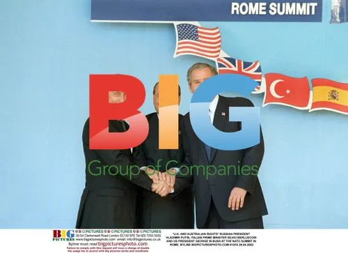 Putin, Berlusconi, and Bush at NATO Summit
