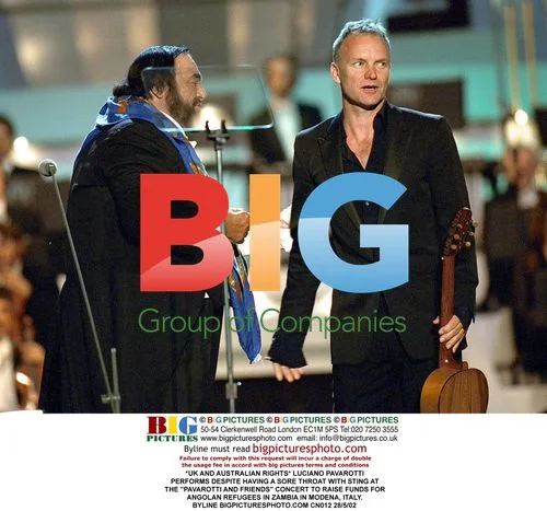 Pavarotti and Sting Perform for Angolan Refugees