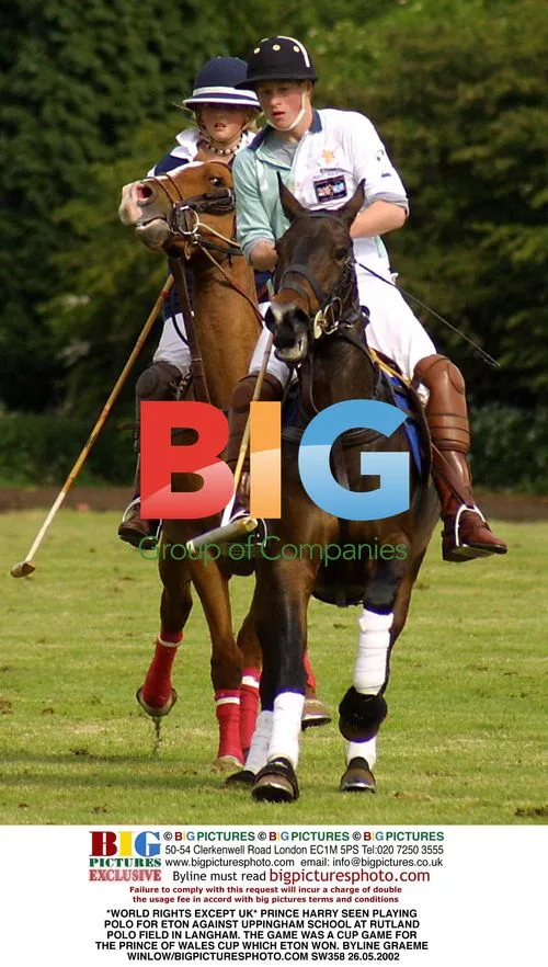 Prince Harry Plays Polo for Eton vs Uppingham
