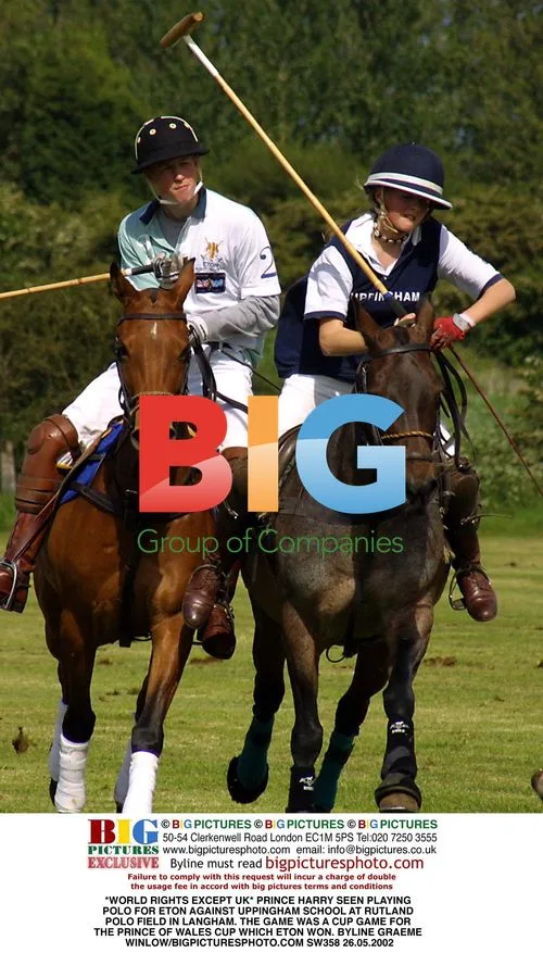 Prince Harry plays polo for Eton