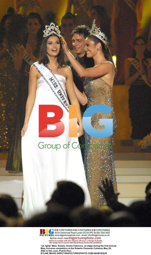 Oxana Fedorova at Miss Universe 2002