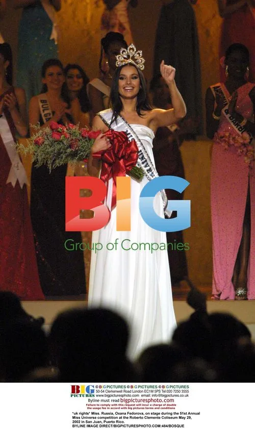 Oxana Fedorova at Miss Universe 2002