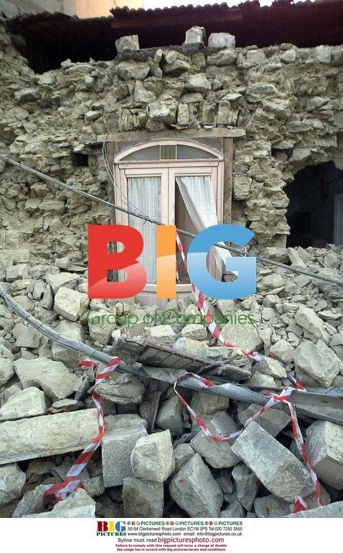 Earthquake Devastation in Italy Village