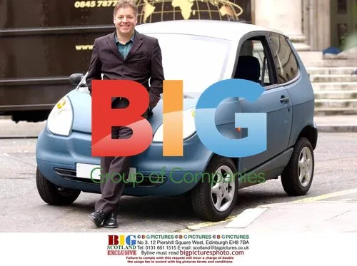 RADIO 1 DJ MARK GOODIER WITH ELECTRIC CAR