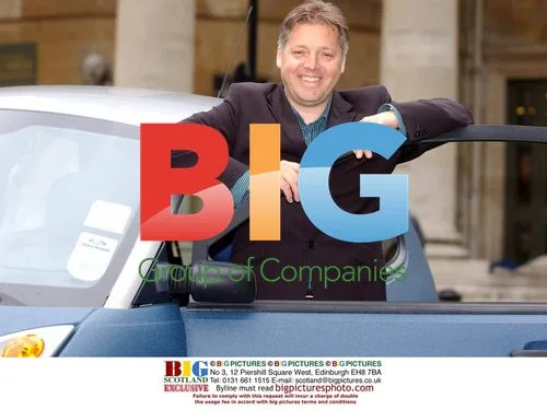 RADIO 1 DJ MARK GOODIER WITH ELECTRIC CAR