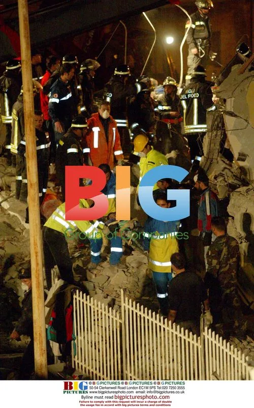 Paramedics and Firemen at School Tragedy