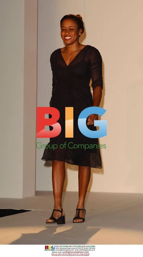 Chandra Rubin models at charity gala