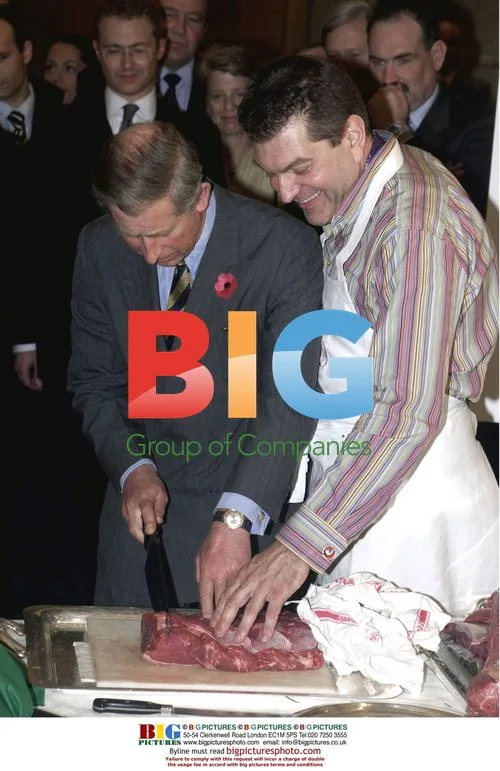 Prince Charles meets British beef butcher in Rome