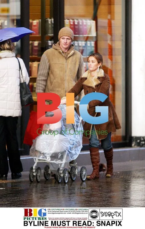 Emmanuel Petit and Wife Agnethe Shopping in London