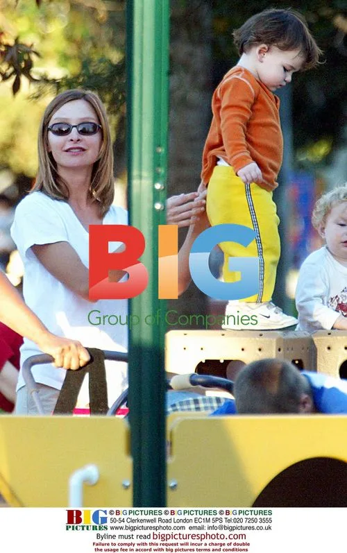 Calista Flockhart and son Liam at park