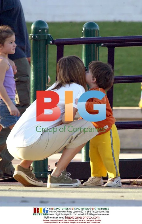 Calista Flockhart and son Liam at park