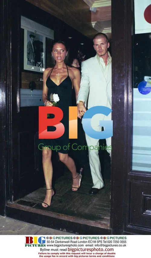 David and Victoria Beckham at Drones Restaurant