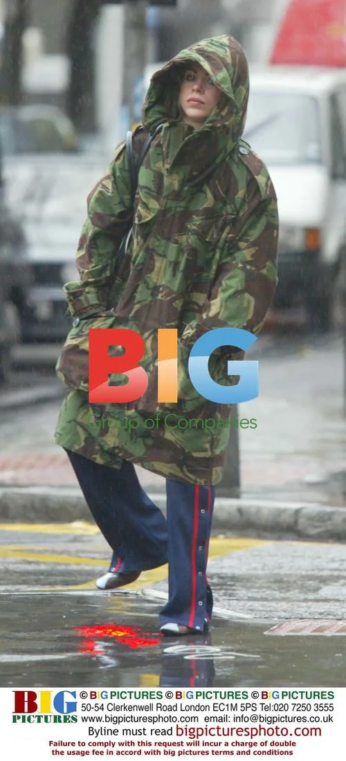 Billie Piper Spotted in Rain, London