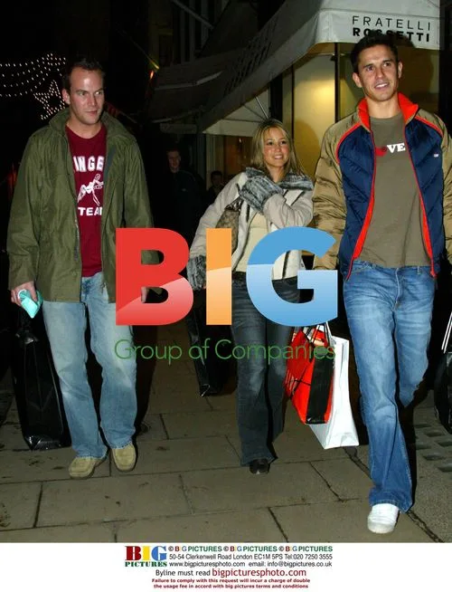 S Club 7's Rachel Stevens with Jeremy Edwards and Ben Hull