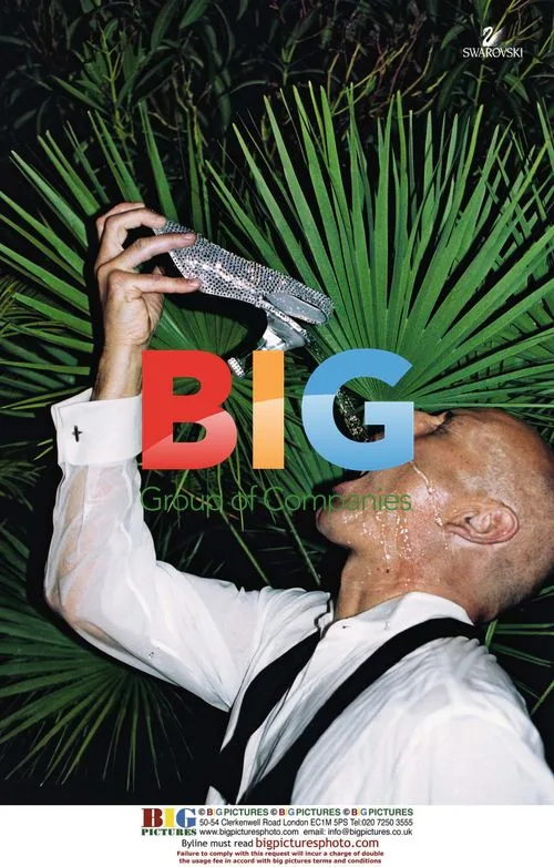 Helmut Newton and Swarovski at 2003 Art Calendar launch