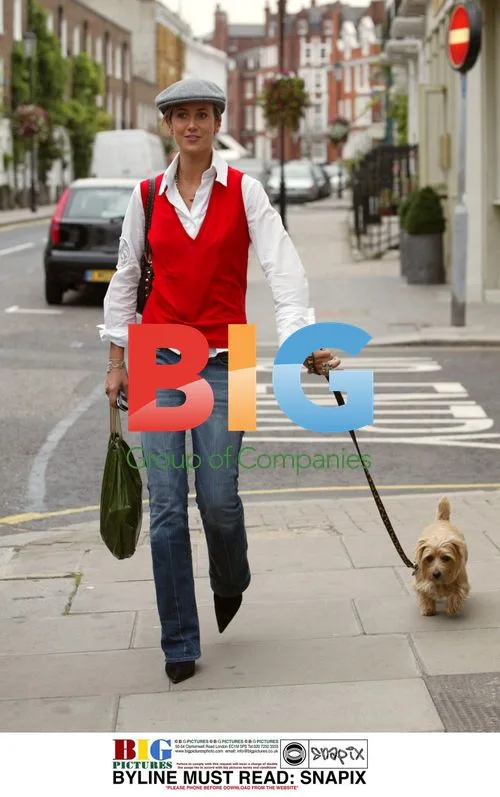 Lady Victoria Hervey Walks Dog Zulu