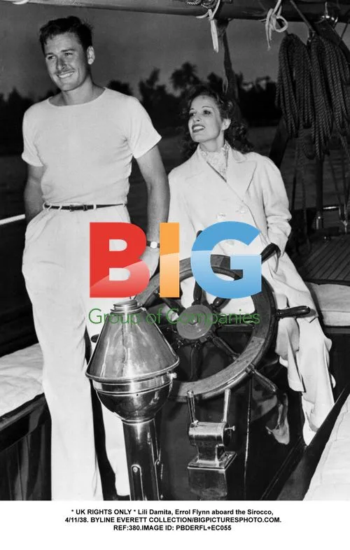 Errol Flynn and Lili Damita on Sirocco