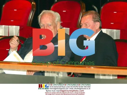 PRINCE RAINIER AND PRESIDENT SCHUSTER AT PAVAROTTI CONCERT