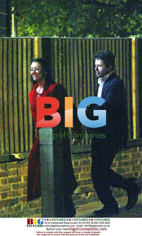 Hugh Grant and Martine McCutcheon filming "Love Actually"