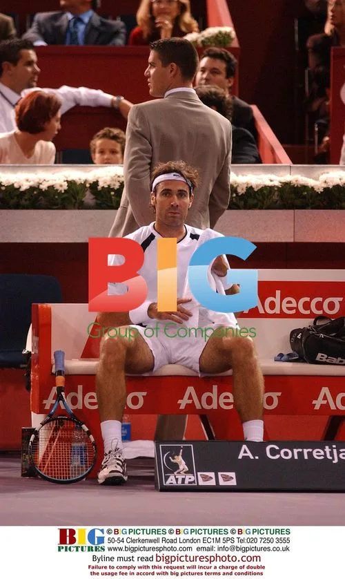 Tennis Player Albert Costa Resting