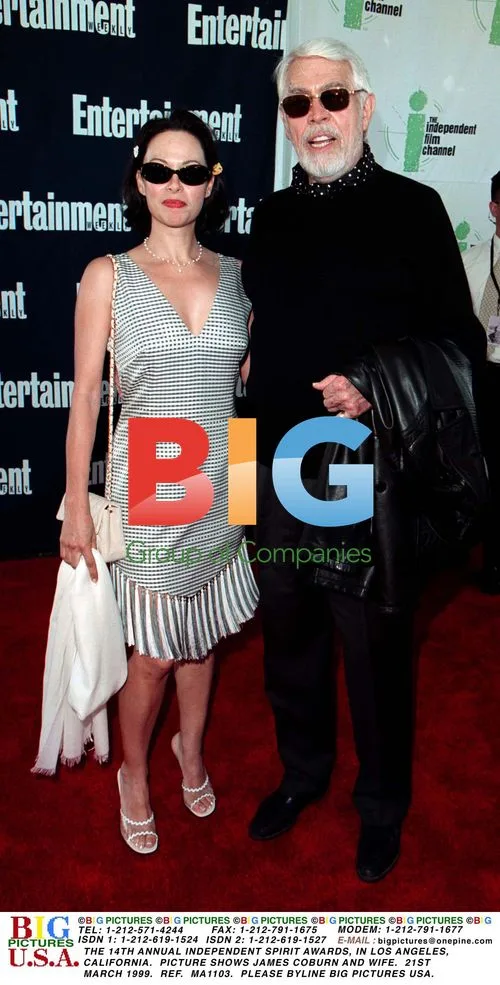 James Coburn and wife at Independent Spirit Awards