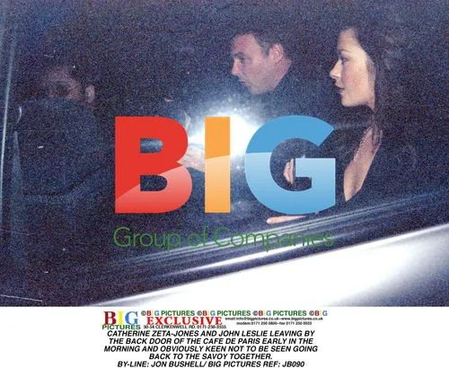 Catherine Zeta-Jones and John Leslie Leaving Cafe de Paris