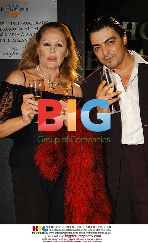 Antonio Canales and Ursula Andress at Madrid Hotel Opening