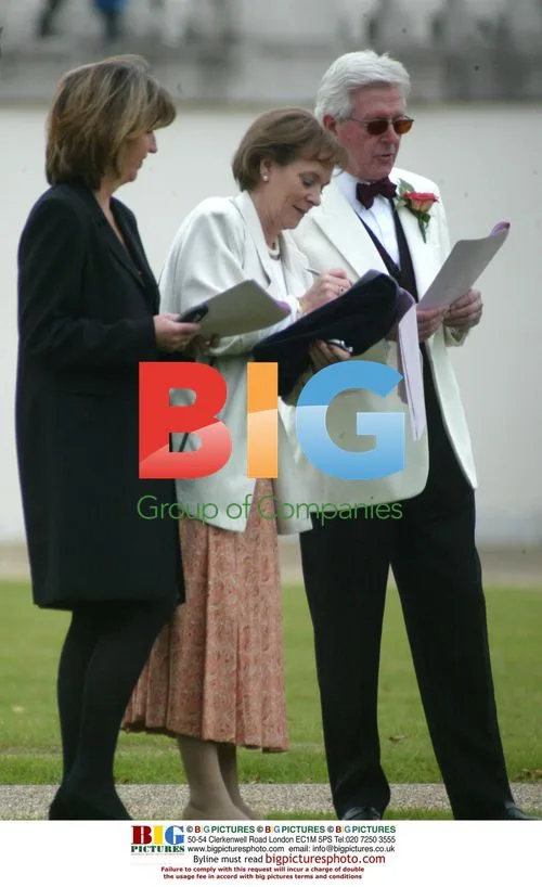 Michael Aspill filming 'Footballers Wives' wedding scene