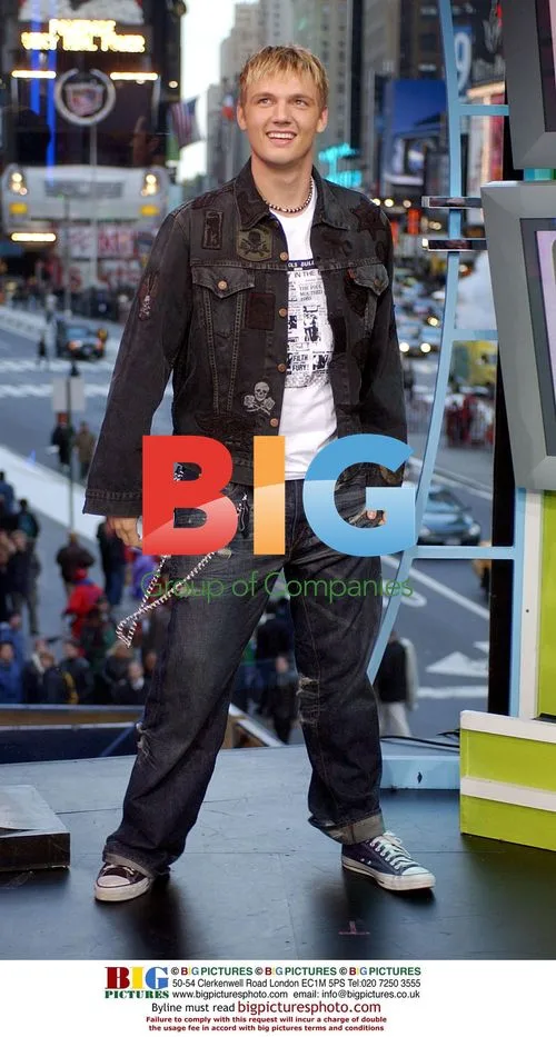 Nick Carter Visits MTV TRL in NYC