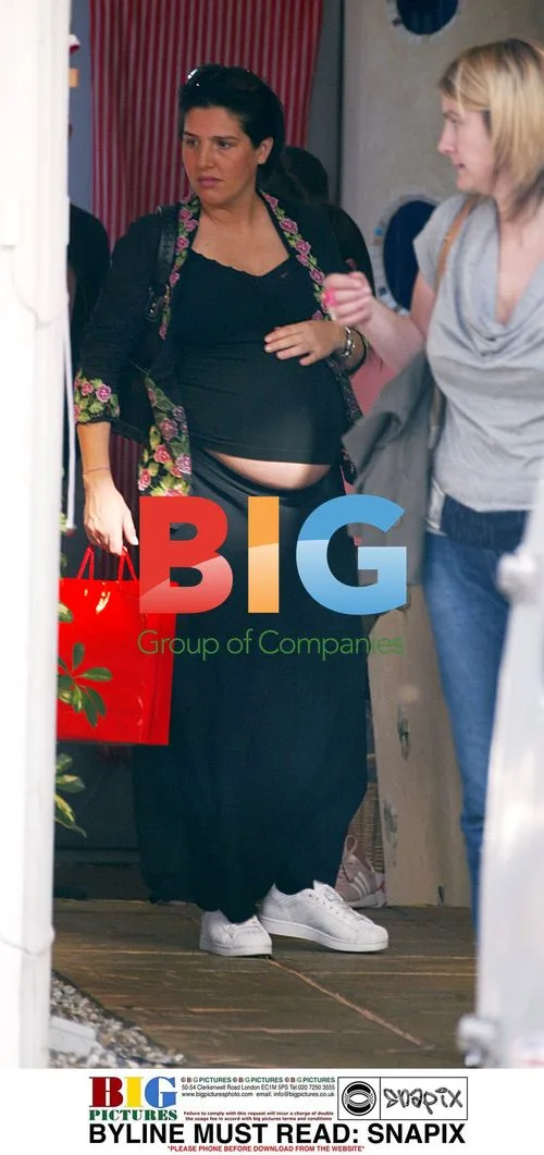 Pregnant Singer Sharleen Spitery Out Walking in London