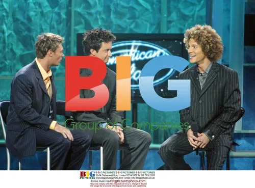 Ryan Seacrest, Brian Dunkleman and Justin Guarini at American Idol