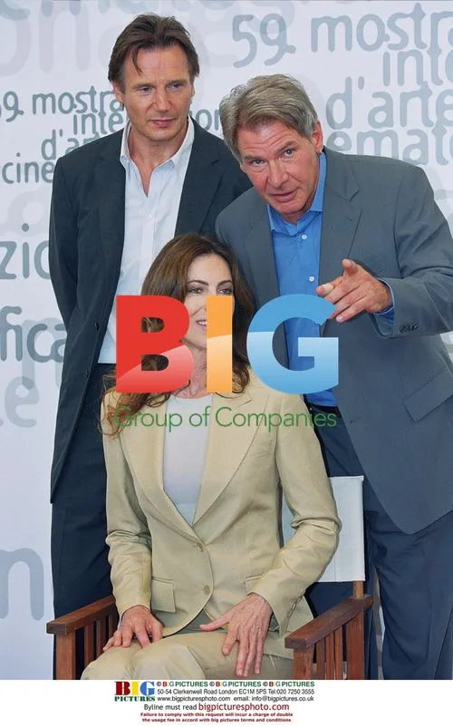 Kathryn Bigelow with Liam Neeson and Harrison Ford