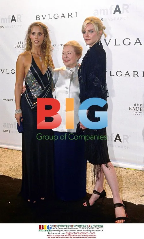 Elisabeth Berkley, Madam Matilde Krin and Sophie Dahl at AmFAR Party in Venice