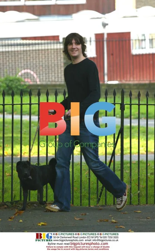 Dan Hipgrave walking his dog in Primrose Hill