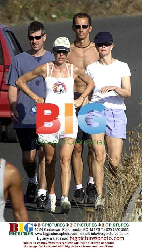 Lady Helen Taylor and husband jogging in Pantelleria
