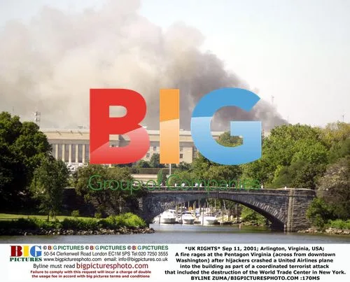 Fire rages at the Pentagon on 9/11
