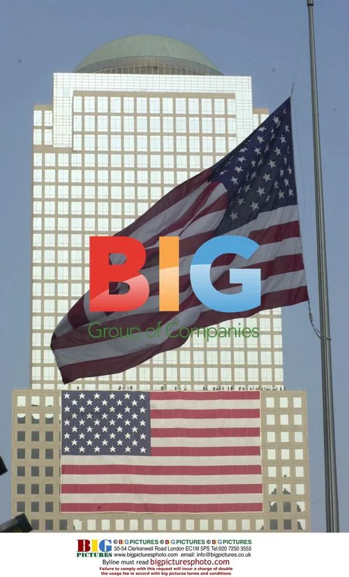 American Flag at Ground Zero, 9/11 Anniversary