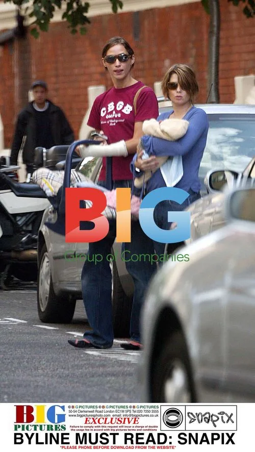 Sadie Frost takes newborn Rudy Law for hospital visit