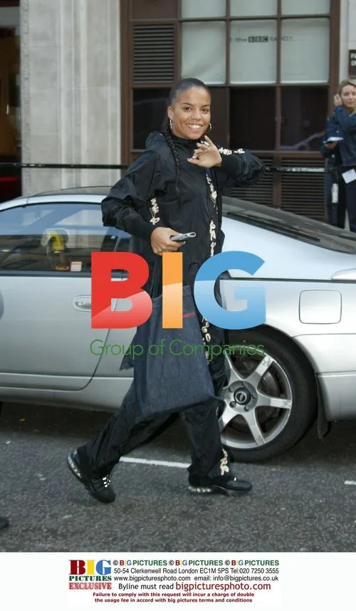 SINGER MISS DYNAMITE ARRIVES AT BBC IN LONDON