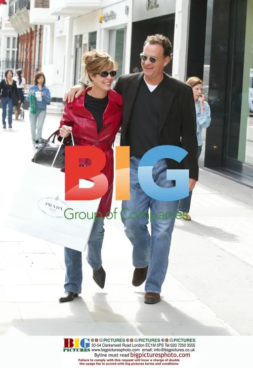Tom Hanks visits Prada in London with wife Rita Wilson