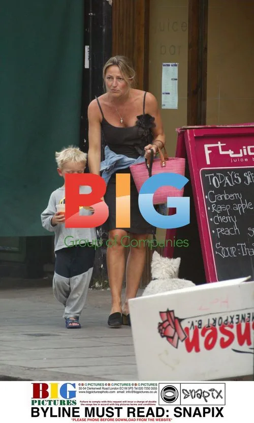 Ali Cockayne and son Henry on a lunch break